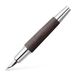 FABER-CASTELL Vulpen e-motion hout chroom, penpunt M, zwart