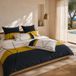 Parure de lit satin coton Metropolis taie 65x65 cm 200x200 cm