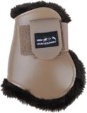 HKM Strijkkappen -Teddy- achterbeen kaki/koper Pony