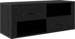 Chêne noir meuble TV 100 x 35 x 40 cm Bois transformé