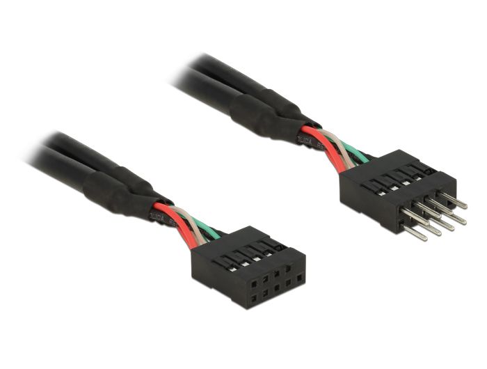 DeLOCK USB 2.0 Kabel - 0.25m - Zwart
