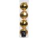 Kaemingk B.V. 4 boules de Noël or clair brillant 100 mm
