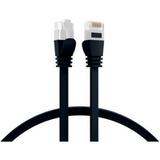 Patchkabel RJ45 Flachpatchkabel Cat.6A U/UTP PVC, schwarz 5m