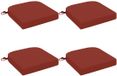 vidaXL - 4-delige zitkussens SOEST - 100% Polyester - Rood