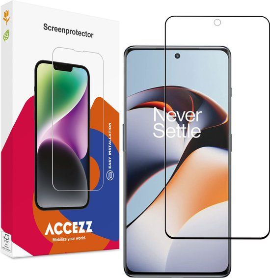 Accezz Screenprotector Geschikt voor OnePlus 12R - Accezz Gehard Glass Full Cover