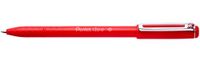 Pentel BX460-A balpen IZee, model met kap, metalen clip, 0, 5 mm lijndikte, 12 stuks, zwart 12 Stuk rood