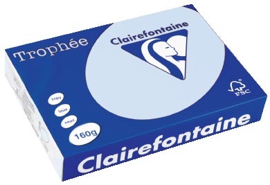 Clairefontaine Trophée Pastel A4 azuurblauw 160 g 250 vel