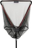Rozemeijer Easy Folding Landingnet - Rubber Schepnet 70 x 60 cm - Telescopische Steel 160 cm