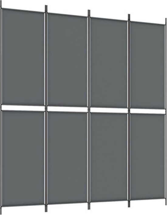 vidaXL Kamerscherm met 4 panelen 200x220 cm stof antracietkleurig