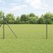vidaXL Euro-hek met grondbevestiging 10 x 1,4 m pvc-coated staal grijs