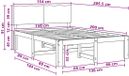 vidaXL Tweepersoonsbed met hoofdbord ROSTOCK Wit 150 x 200 cm