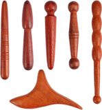 oCreon Massage-hout, 6 stuks triggerpunt kliker voor schouder, rugbeen, driehoekspieren, triggerpoint, massageapparaat, voethandmassageset