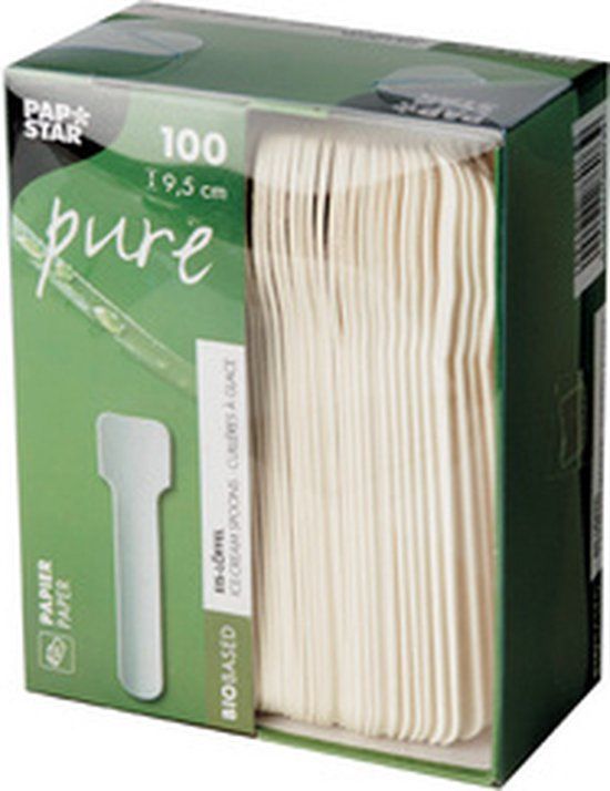 Papstar Espressolepel | Wit | Papier | 100 stuks