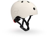 Scoot & Ride Casque – Casque de sport – M/L 55-59 cm – Feu arrière LED – Fermeture magnétique – Réglable – Ash