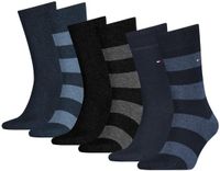 Tommy Hilfiger Sokken Heren Rugby Black/Dark Navy/Jeans - 6 Paar sokken - Maat 39/42