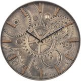 Atmosphera Wandklok Radarlove - Dia 50 cm - kunststof - bruin