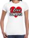 Bellatio Decorations I love Cowboys verkleed t-shirt wit - dames - L