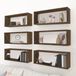 Merkloos Wandschappen Kubus - Planken Set - Woonkamer Decoratie - Bewerkt Hout - 60x15x23 cm - Bruin Eiken