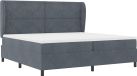 vidaXL Boxspringbed met hoofdeinde Donkergrijs 200 x 200 cm Fluweel
