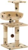 vidaXL Kattenkrabpaal met sisal krabpalen 65 cm pootafdrukken beige