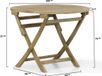 Garden Collections Derby tafel 100 cm hout old teak greywash rond