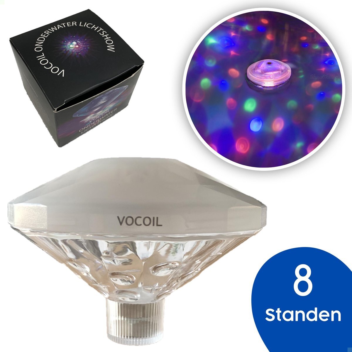 Vocoil Onderwater Lichtshow - LED Onderwaterlamp - Zwembadverlichting - Discolamp - Badspeeltje