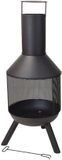 Pro Garden Poêle de jardin - Design toscan - Acier - 116 x 44,5cm (LxL) - Noir
