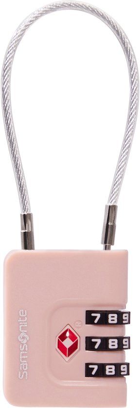 Samsonite Reisaccessoire - 3 digit TSA-slot met kabel - rose