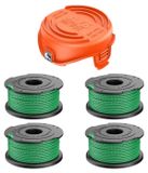 Bobines de remplacement pour tondeuse avec capuchon, 4 bobines et 1 capuchon