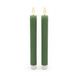 Merkloos Relaxdays LED dinerkaarsen - 2 stuks - met ribbels - kaki