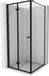 Mexen Mist-F cabine de douche pliable gauche 120 x 120, cadre noir, noir