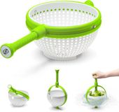 Equivera Essoreuse à salade - Blanc/Vert Plastique - 21,50 cm largeur