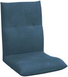vidaXL Verstelbare vloerstoel Blauw Fluweel