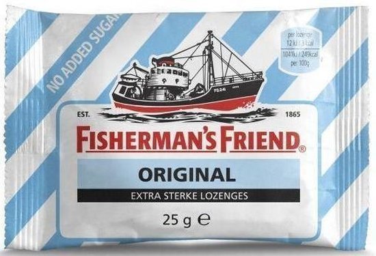 Fishermansfriend Original Extra Strong Suikervrij 25 gr