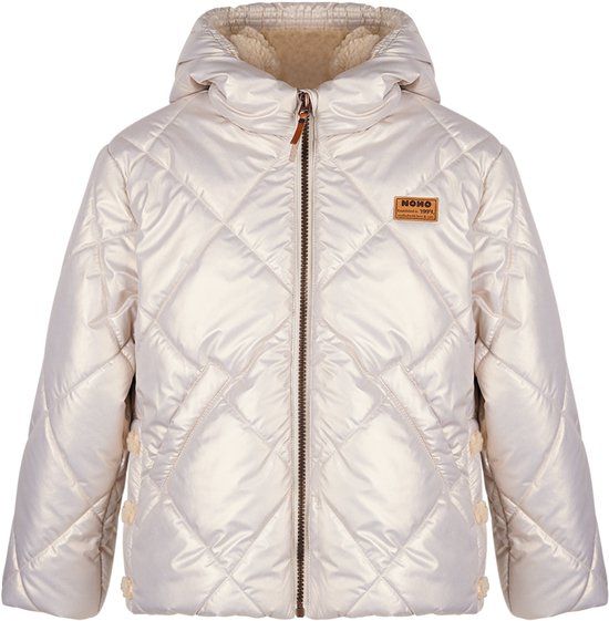 NONO N507-5200 Meisjes Puffer Jas - Champagne Wit - Maat 116