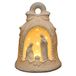 Dekohelden24 Led-windlicht Heilige Familie als bel in de kleur wit, L/B/H: 16 x 16 x 21,5 cm