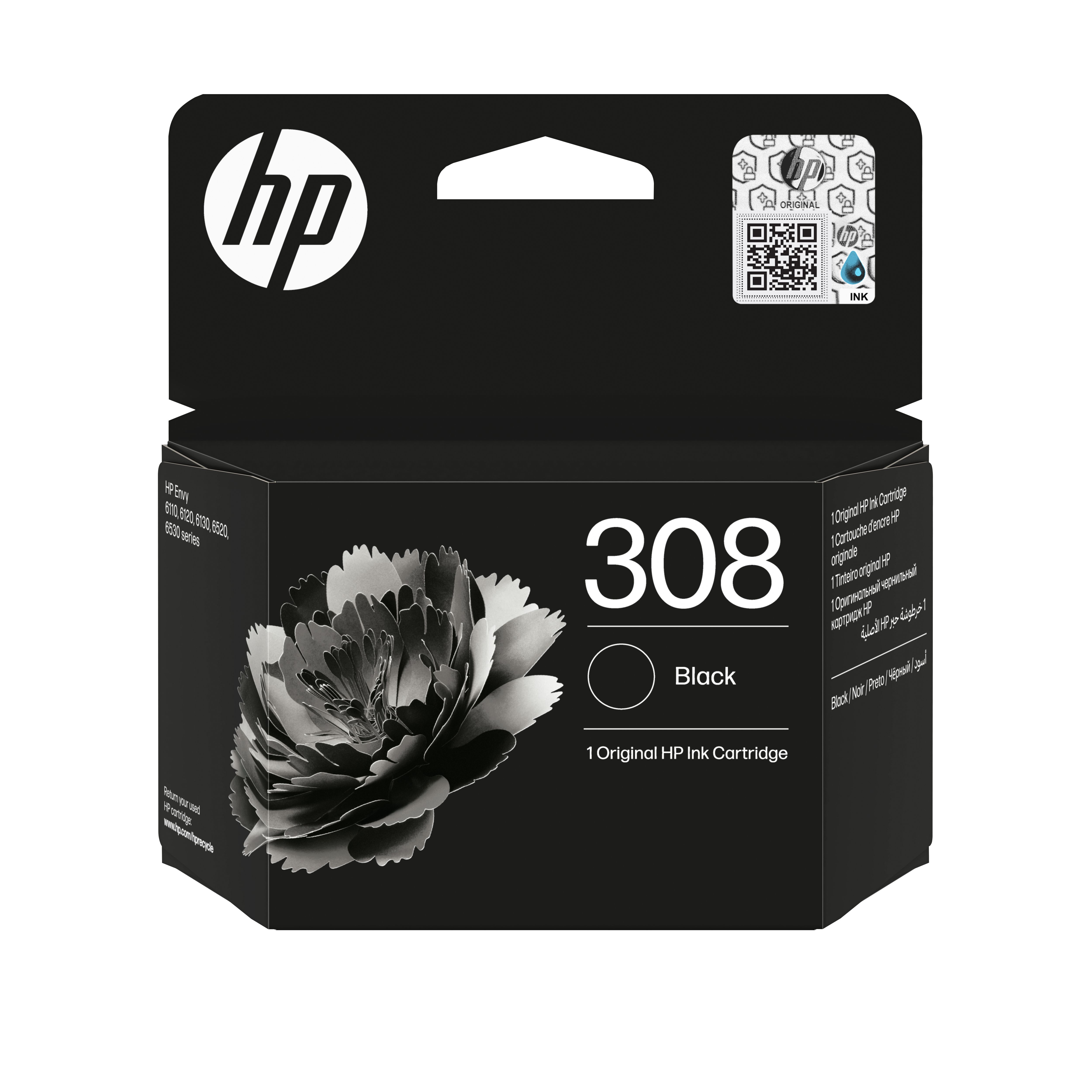 HP 308 Zwarte Inktcartridge - Origineel