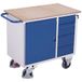 Variofit chariot d'atelier avec 1 armoire et 4 tiroirs, sans bord