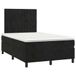 Maison Exclusive - Lit boxspring avec matelas et éclairage LED, noir, 120x190 cm, velours