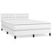 vidaXL Boxspringbed met matras, kunstleer, wit, 140x200 cm