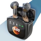 PORTENTUM Draadloze oordopjes – aanpasbaar led-touchscreen – Dual ENC Noise Cancelling – Hoofdtelefoon bluetooth 5.4 – 50h batterij – Touch control oortelefoons – HiFi bas – Comfortabele pasvorm