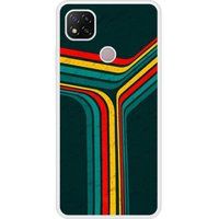 Xiaomi Redmi 9C Retro lines Verstevigd hoesje met sublimatie bedrukking