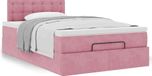 Maison Exclusive - Cadre de lit ottoman avec matelas, rose, 120x200 cm, velours