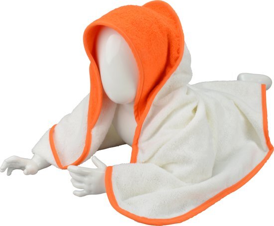 - A&R Babiezzâ„¢ Babycape 100% Katoen Wit/Oranje