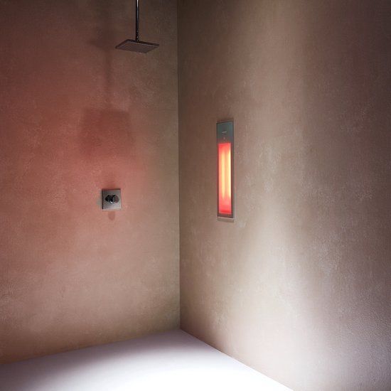 Sunshower Pure 2.0 Organic Grey infrarood inbouwapparaat 19.9x61.9x10cm half body 1250watt Organic Grey