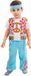 Witbaard Hippie kostuum jongens blauw/rood 4-delig Mt 68/80