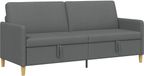 vidaXL Canapé avec rangement Gris foncé 192 x 78 x 87 cm Polyester