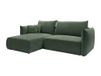 Vente-unique CARISU Canapé d'angle gauche en tissu texturé vert