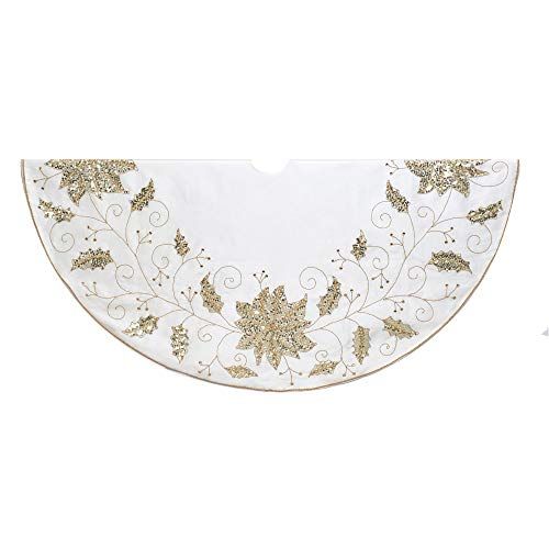 Kurt S. Adler 54-inch Ivory Holly Tree Skirt