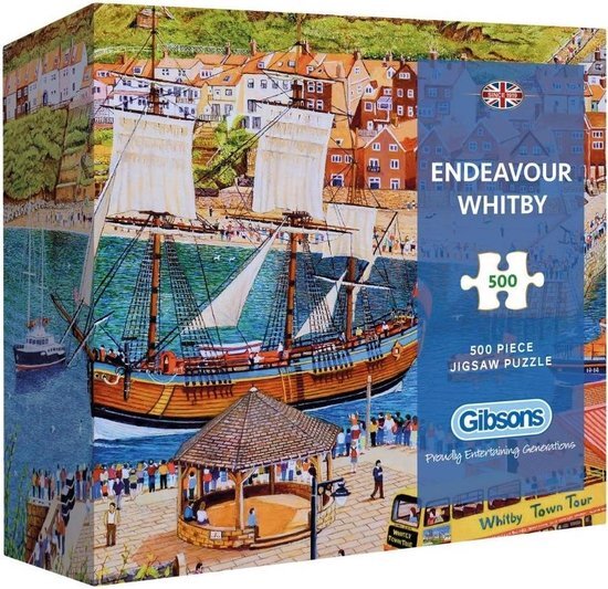 Gibsons Endeavour Whitby - Gift Box Puzzel (500 stukjes)